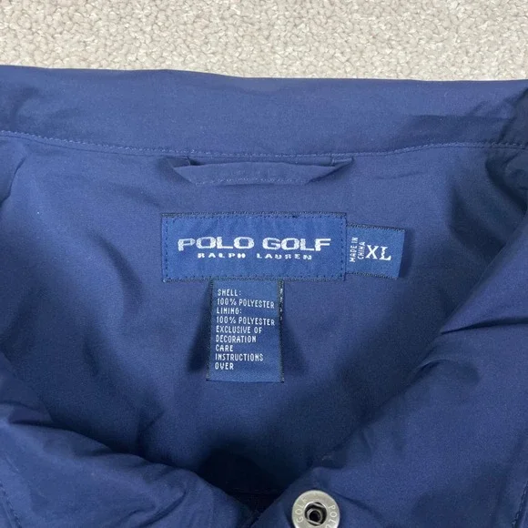 Polo Golf Ralph Lauren Mens XL Navy Windbreaker Quail Hollow Championship Jacket - Picture 3 of 9